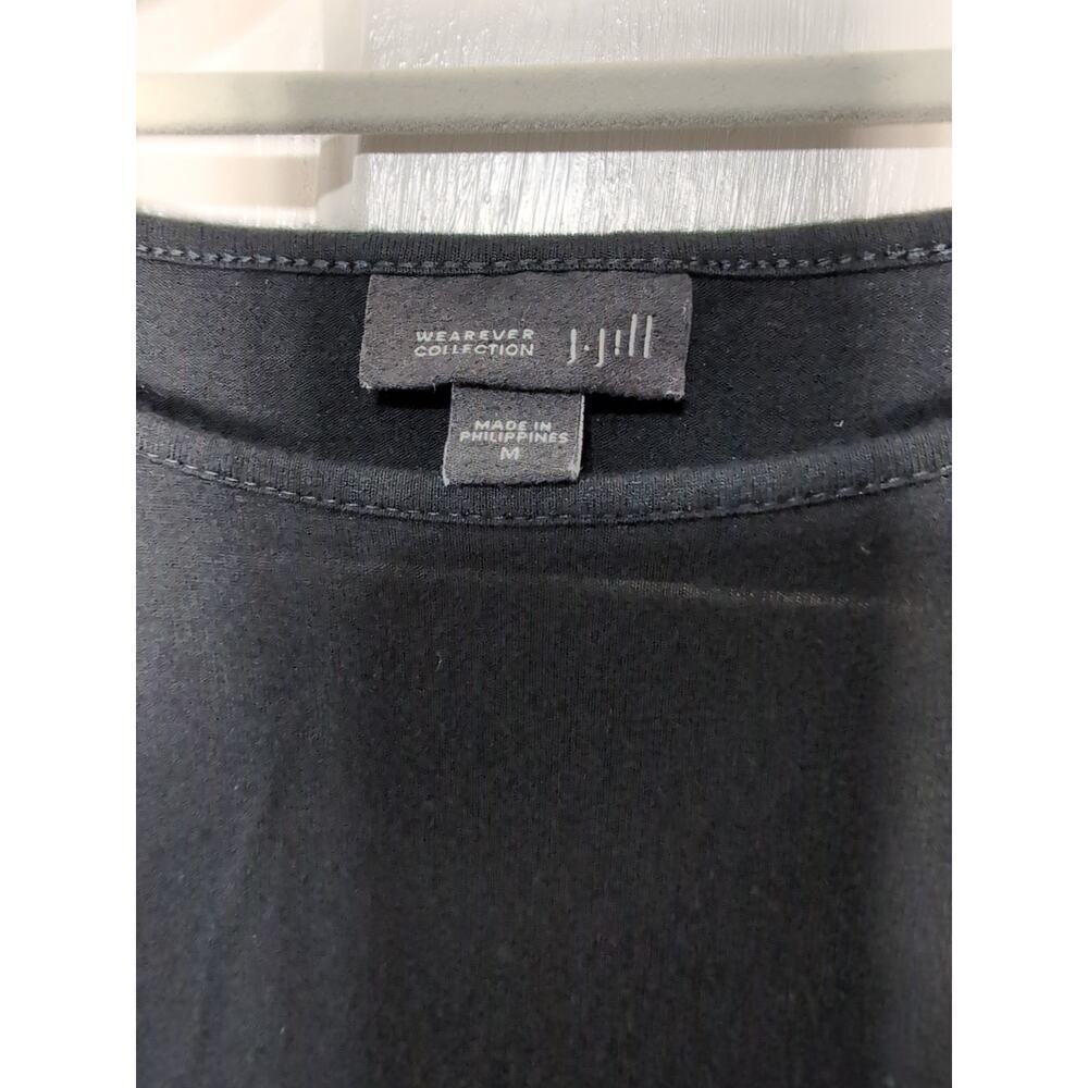 J Jill Wearever Tunic Top Black Capsule Wardrobe Work Women's M (1187) - Picture 3 of 5
